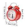 Classic Vintage Silent Metal LED Night Light Twin Bell Alarm Clock Ticking Retro Tableclock