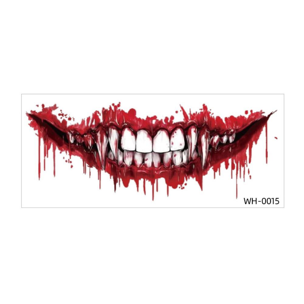 Fake Halloween Tattoo Sticker Scary Bloodiness Temporary Scar Stickers Haunted House
