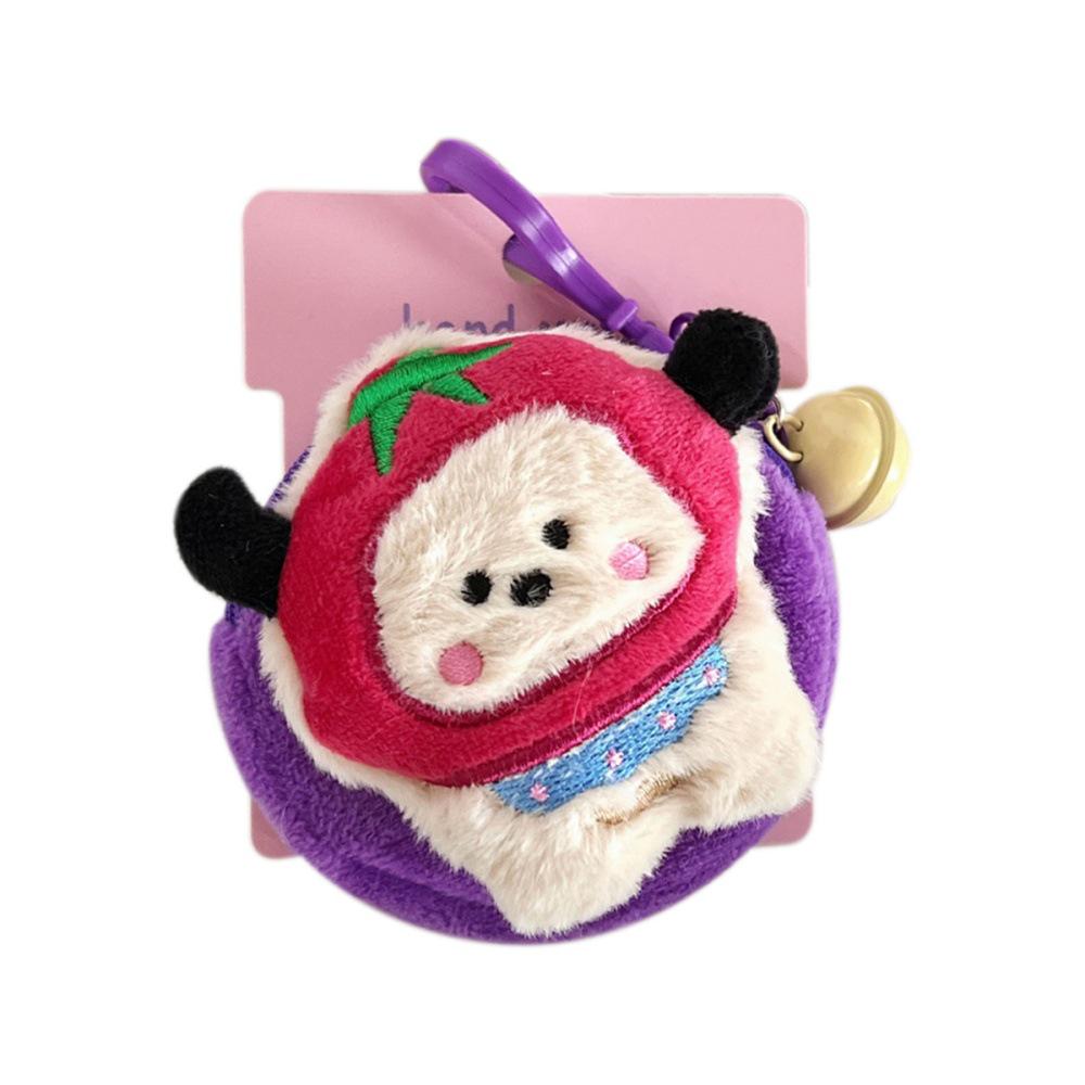 Creative Plush Coin Purse: Multifunctional Earphone, Lipstick, and Keychain Storage Pendant