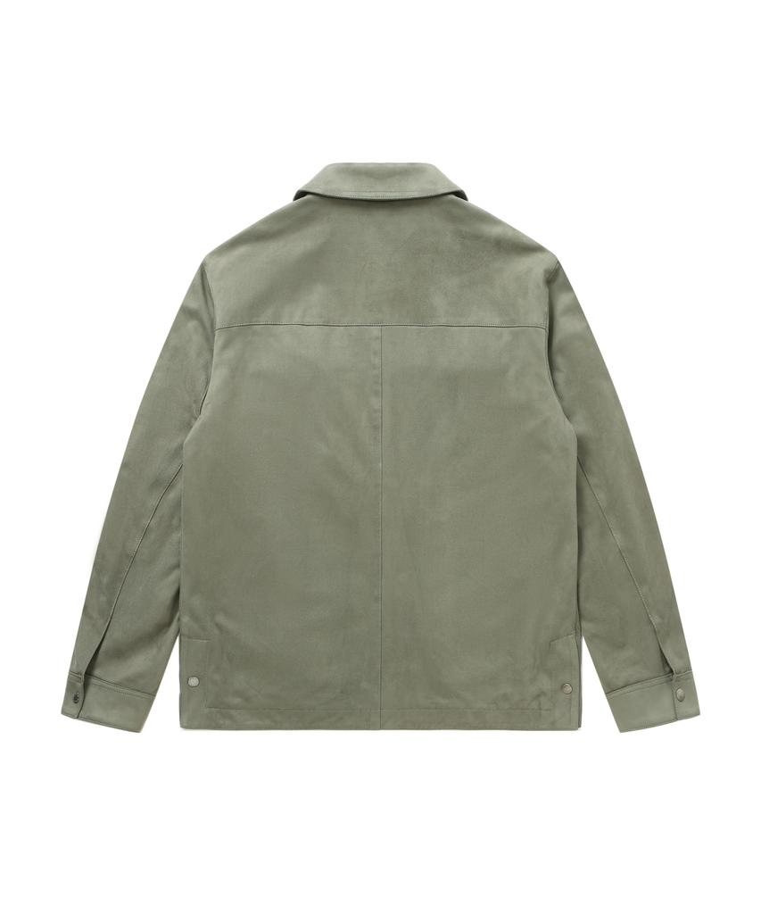 Solew Suede Outer Shirt_Light Green