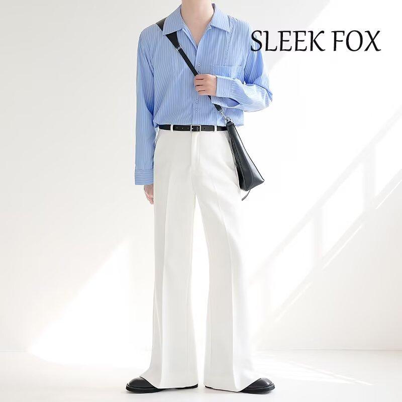Premium-Sense-Raufbold-hübsche Micro-Stretch-Hose Herren Koreanischer Stil Fallende kleine Hose Ins Trendige Marke Lässig und dünn Gerade Anzugshose