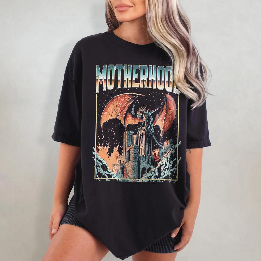 Retro Motherhood Printed Tshirt SpringSummer Womens 2026 New Fashion Trend Top Short Sleeve Comfortable Tshirt