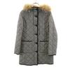 Houndstooth Pattern Quilted Coat Women Used