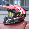 ORZ-F16-DOT Approved Off Road Motocross Helmet with Goggles, High Strength ABS Lightweight Shockproof All Terrain Safety Gear