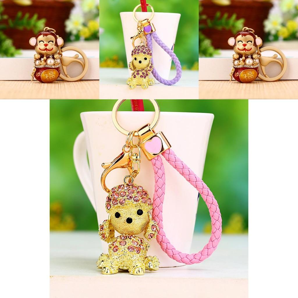 Shiny Creative Metal Monkey Keychain For Women With Glittering Design Perfect For Gifts