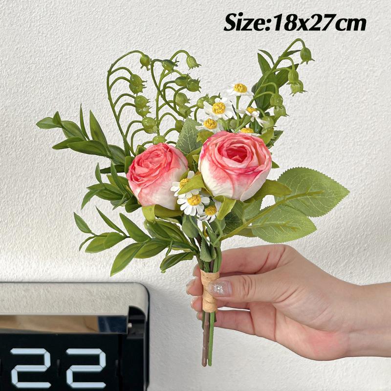 Fake Plants Artificial Flower Bunch Room Decor Decorative Fake Flower Desk Accessories Wedding Party Flower Supplies