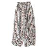 2025 summer new retro red floral wide-leg casual pants women's loose and thin vertical straight light and long pants