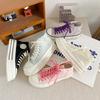 Platform Canvas Shoes Women's 2025 New Korean Version of Versatile Sports and Leisure Shoes Muffin Heightening Lace-up High-top Shoes Board Shoes