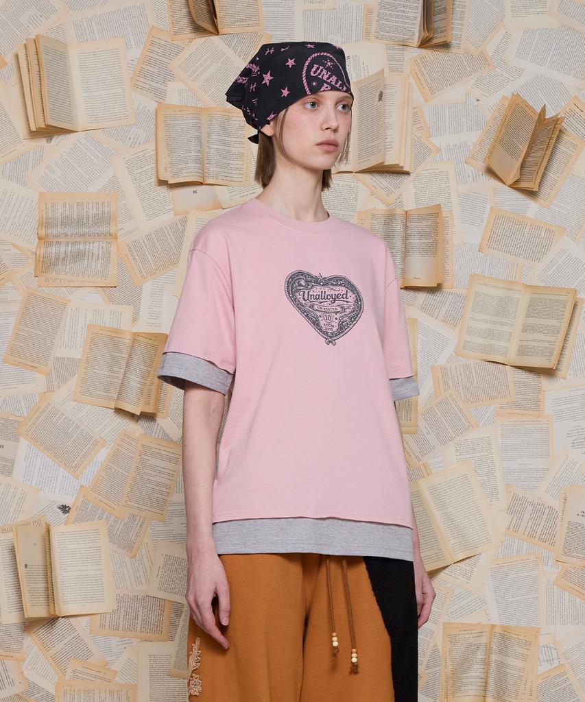 UNALLOYED Western Heart T-Shirt / Pink