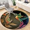 1pc Hummingbird Artwork Chair Carpet for Office, Round Non Slip Durable Large Size Office Carpet, Suitable for Office