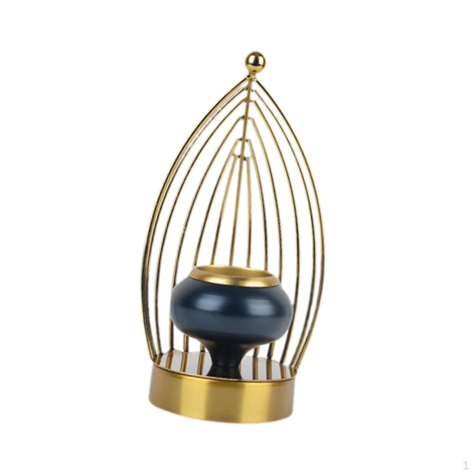 

Candle Holder for Pillar Candles with Tray and Stand Home Events 10x28cm