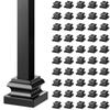 VEVOR Pantofi pentru Balustradă din Aliaj de Aluminiu Pantof Plat pentru Scară cu Găuri pentru Șuruburi pentru Coș Pătrat de 1/2 Inch Articulație Răsucită Balustrade Metalice pentru Scări