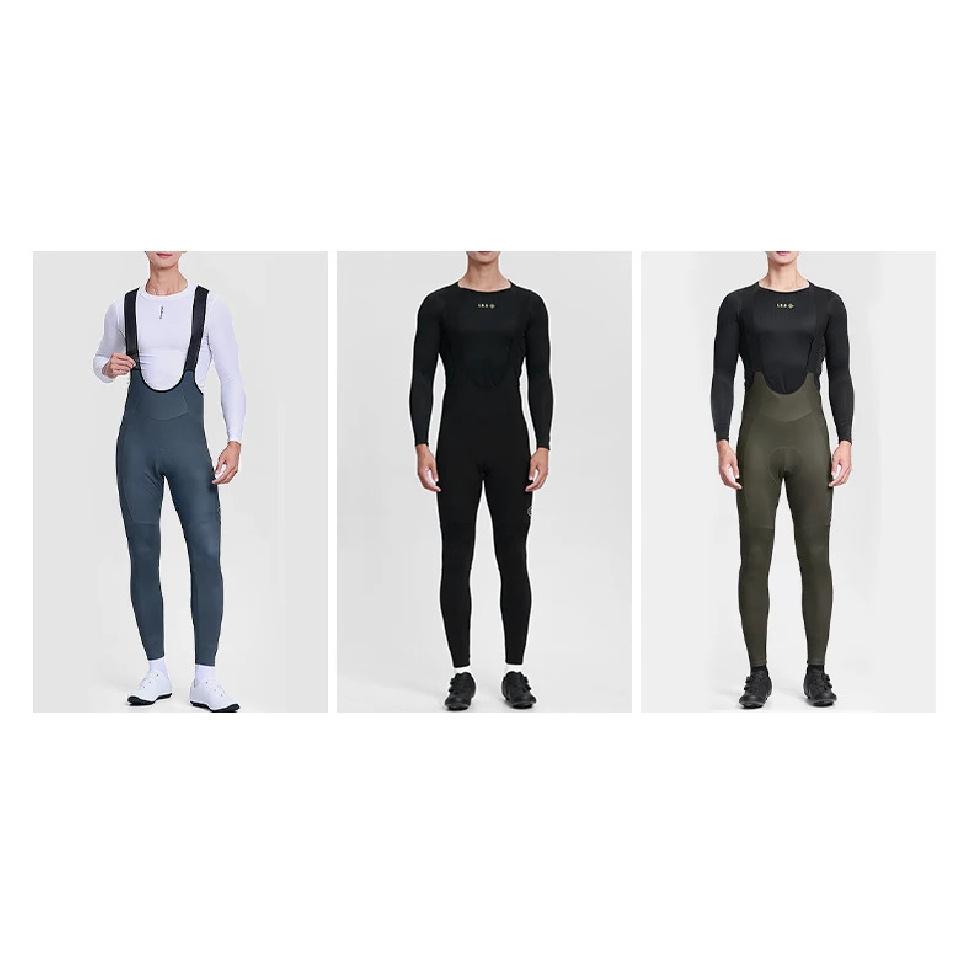 INBIKE Fleece Road Bike Bib Pants for Men Winter Thermal Cycling Bibs Windproof Biking Bicycle Pants MTB Cycling Clothing Man