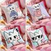 B-Boykisser Silly Cat Cute Cushion Cover Pattern Printed Pillowcase for Living Room Sofa Cushion Cover & Bedroom Decor
