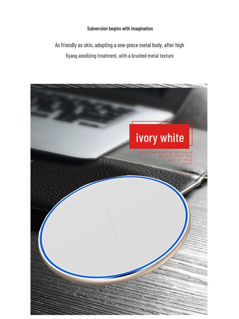 Ultra-Thin 15W Wireless Charger, Fast Charging for Apple, Vivo, Huawei, and Oppo Phones