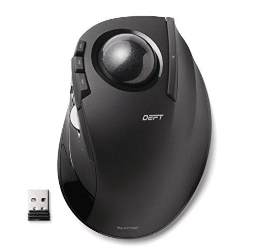

ELECOM DEFT Trackball Mouse, 2.4GHz Wireless, Finger Control, 8-Button Function with Smooth Tracking, Ergonomic Design, Optical Gaming Sensor, Windows