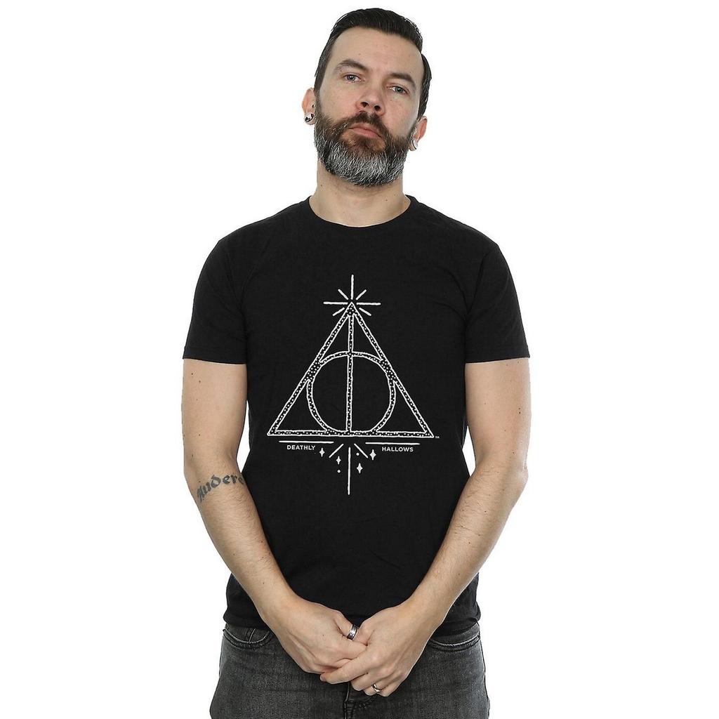 HARRY POTTER Mens Deathly Hallows Cotton T-Shirt