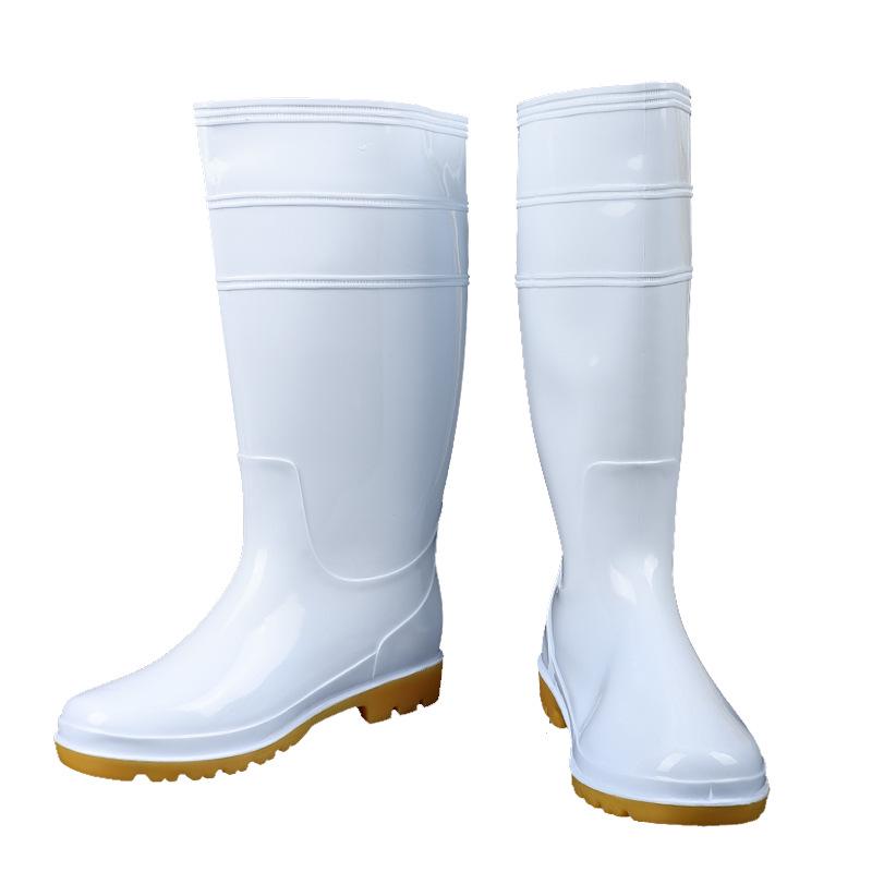 Tianjin Lite High-Top White Non-Slip, Wear, Oil & Acid-Resistant Rubber Sole Rain Boots (Waders)
