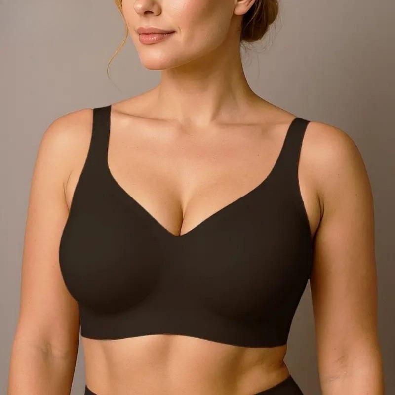 Soutien-gorge de sport fin sans coutures grande taille à coques en gel pour femmes Réducteur Lifting Anti-affaissement Lingerie pour forte poitrine