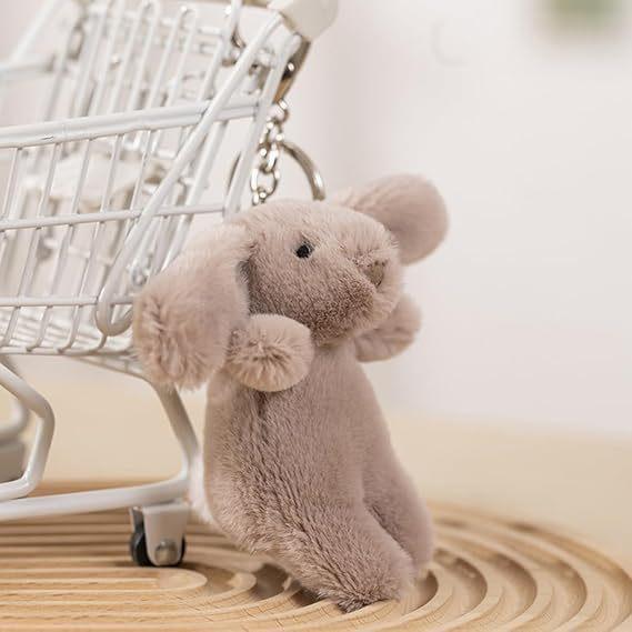 2026 Cute Soft Bunny Plush Keychain Long Ear Rabbit Bag Charm Pendant for Purse Backpack Kids Gift