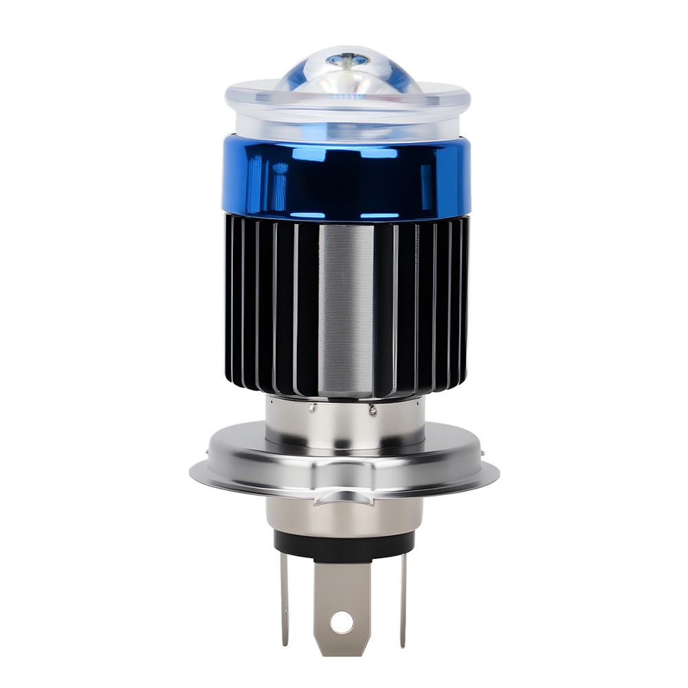 1Pc Motorcycle Led Strobe Headlight Bulb 2 Color H4/H6 BA20D With Red Devil Eyes High/Low Beam Motorcycle Bulb For 4 Modes