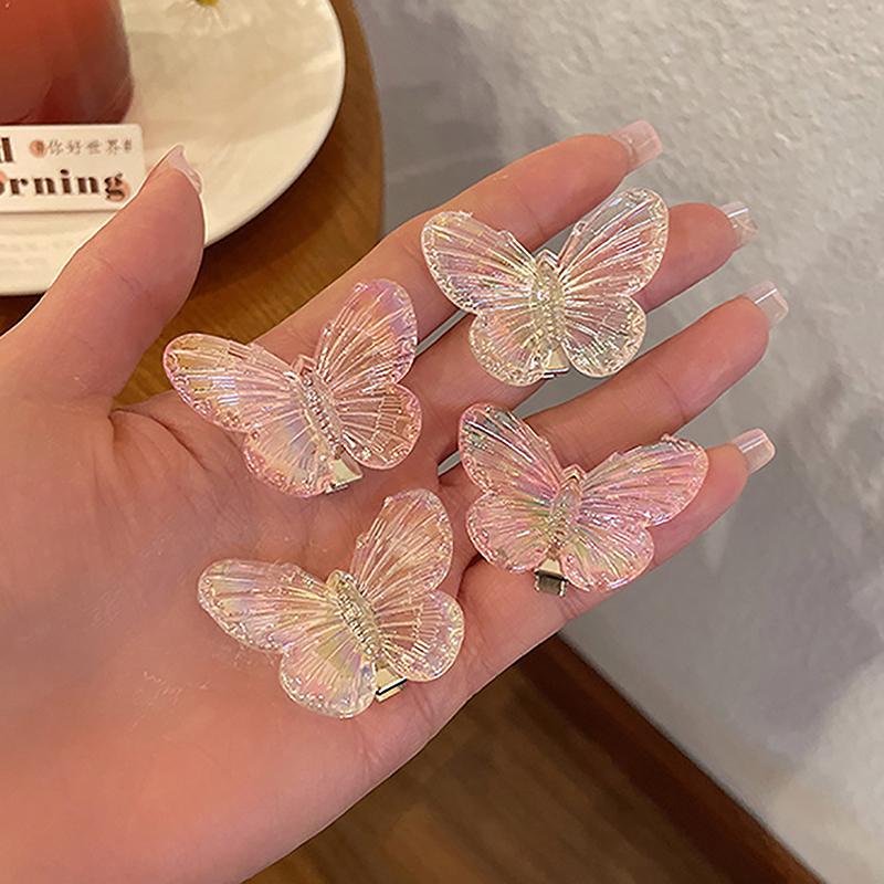Colorful Butterfly Hairpin Side Clip Girl Sweet Broken Hair Clip Bangs Clip For Women  Barrettes Hair Accessories