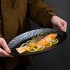 Ru Han Nordic Stone-Texture Ceramic Fish Plate