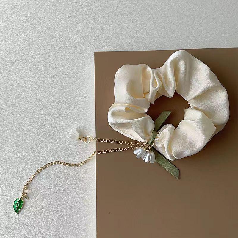 Set lily of the valley flower rubber band hair ring high elasticity and durable Korean version of the head rope new fresh girl hair tie rope