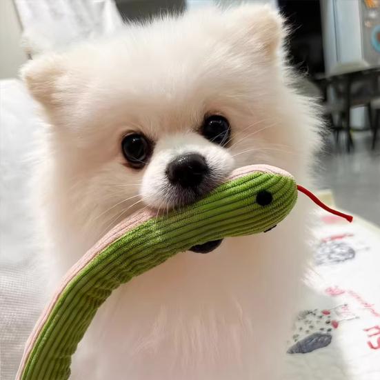 Dog Plush Donut Toy Interactive Squeaky Dog Chew Toy Stuffed Donut Puppy Teething Toy Relieves Boredom for Small Medium Dogs