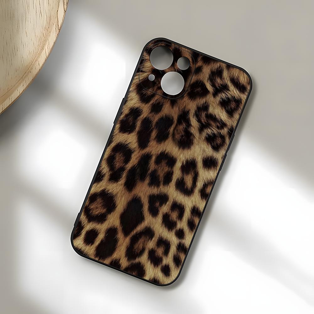 

Luxurious Leopard Print Phone Case For IPhone 17 Pro Max 15 Pro 16 14 Plus 12 13 Mini 11 Pro Shockproof Soft Cover iPhone16ProMax