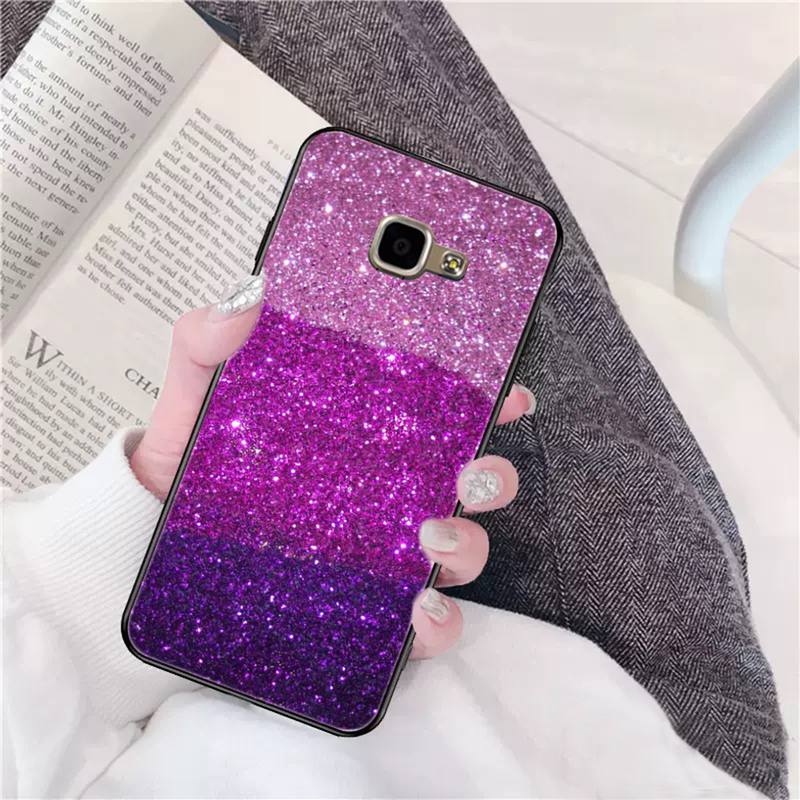 FHNBLJ Love Purple Glitter Newly Arrived Black Cell Phone Case for Samsung A10 20s 71 51 10 S 20 30 40 50 70 A30s Cover