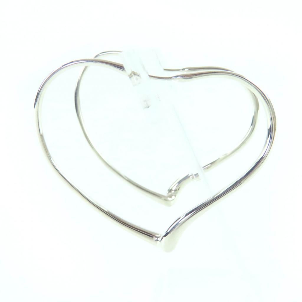 Tolles TIFFANY&Co. Pierce Open Heart Creolen, Mittel Silber AG925 Damen Gebraucht