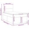 VidaXL Sommier à lattes de lit avec matelas gris foncé 120x190cm tissu, lit, lit à plate-forme, lit à panneaux, meuble de 3292721