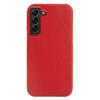 For Samsung Galaxy S22 5G Litchi Texture Magnetic Phone Case Anti-scratch Genuine Cow Leather+PC Cover