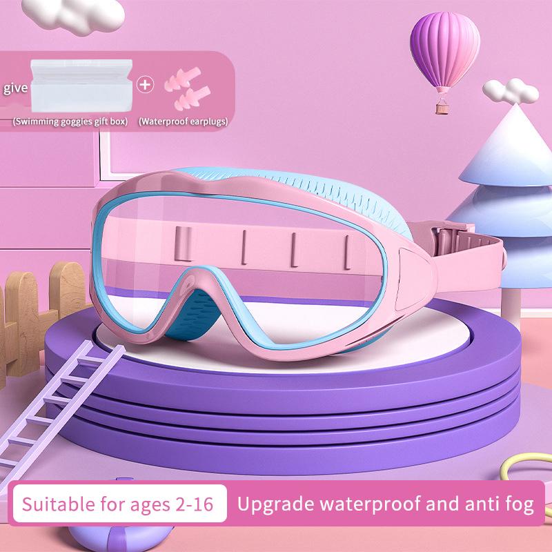 1Pcs Boys Girls Professional Diving Goggles Glasses Children Swimming Goggles Caps Waterproof Anti-fog Big Box