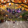 Calabaza Fantasma Murciélago Colgante Halloween Carrillón de Viento Pájaro Colorido Atrapasoles Lindo Carrillón Exterior Decoración de Carrillón para Jardín Porche Patio Cosecha