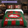 South Sydney Rabbitohs Vzor Mikrovlákno 3dílná Sada Povlečení Dekor Sada Povlaků na Peřinu Pro Ložnici Domácí Použití