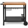 Side Table for Plancha - - GS131 - Metal - Black - 85 X 50 Cm - Bottle Rack