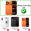 Tempered Glass - PHONILLICO - iPhone 17 PRO MAX - Pack 2 - Screen and Camera Protection - Scratch Resistant