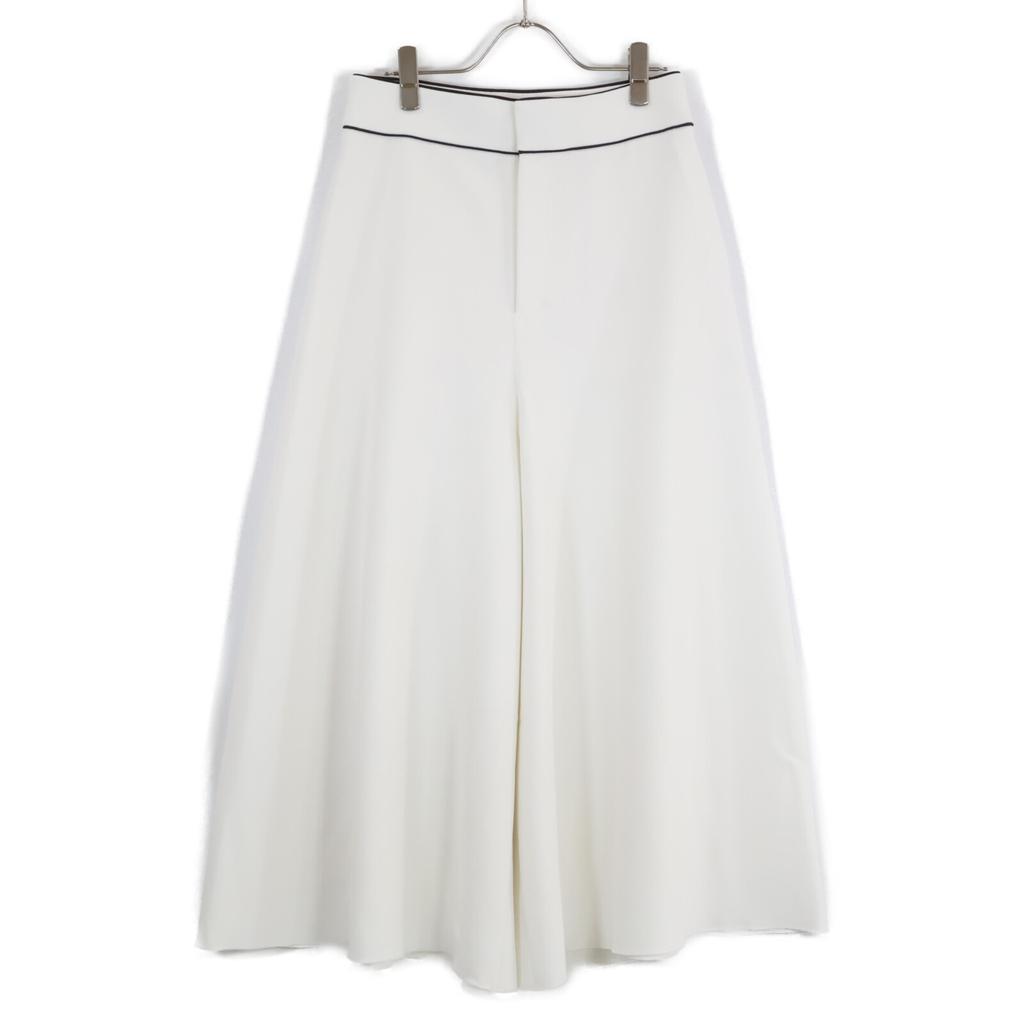 ebure White piping wide pants Bottoms 38 whiteUsed