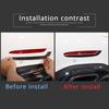 Soft Carbon Fiber Car Rear Fog Lamp Decorative Strip Trim Sticker For Mercedes Benz C-Class W206 2022-2024 Car Accessories