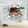3D Printed Monkey Portrait Tapestry Wall Hanging Psychedelic Animal Boho Hippie Tapiz Art Home Decor