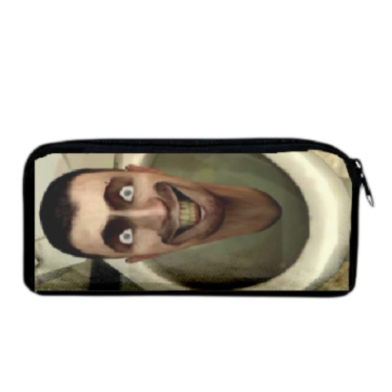 Cartoon Toilet Skibidi Backpack Pencil Case Large Capacity Schoolbag Travel Bag