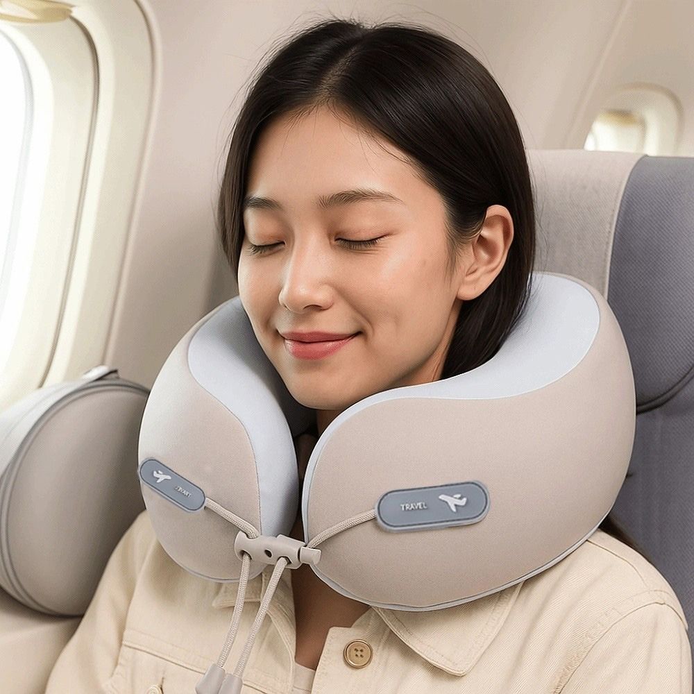 360 Degree Neck Protect U-shaped Travel Pillows Comfortable Storage Bag Neck Support Cushion Slow Rebound Portable
