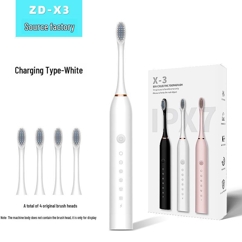 "Intelligent Ultrasonic Electric Toothbrush Set with Ultra-Soft Bristles for Adults and Students"