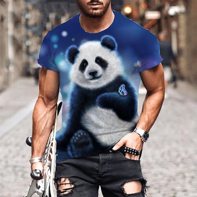 

3D Printed Cute Panda Animals T Shirt Men s Funny Pattern XXS