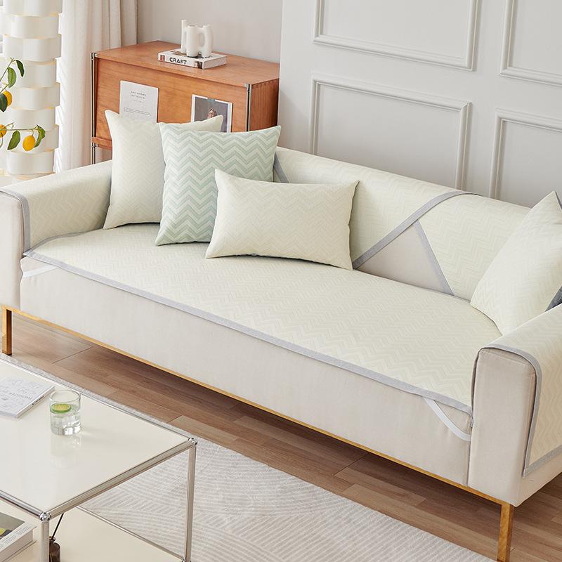 Ice Silk Sofa Cushion Summer Non -Slip Seat Cushion Simple Modern Fresh Cushion Summer Leather Sofa Cover Cover Cloth