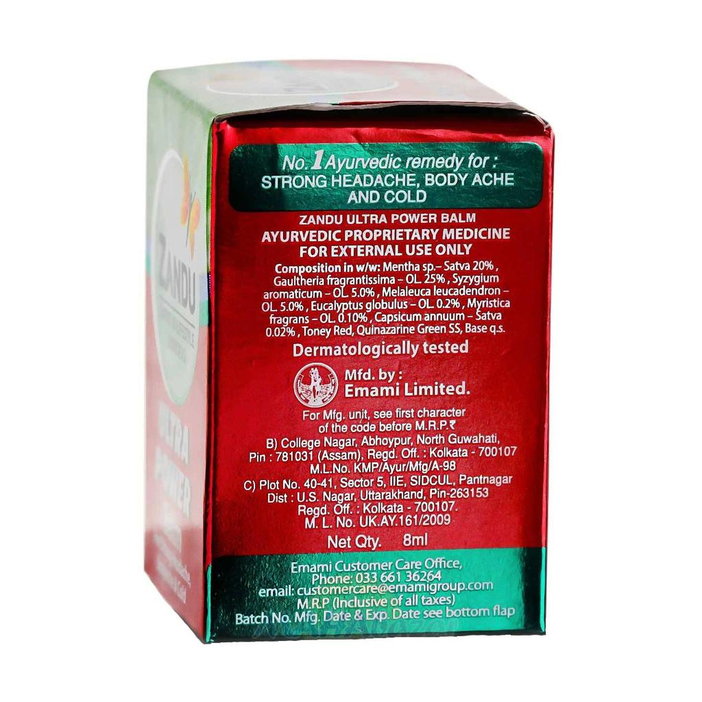 Body Balm (8 Ml), Balm Ultra Power Zandu