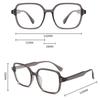 Square Anti-Blue Glasses, Large Frame Men'S And Women'S Glasses Frames Can Be Equipped With Myopia Flat Glasses
