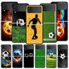 Football Passion Soccer Ball Phone Case For Samsung Galaxy Z Flip3 Flip4 Flip5 PC Shell For Z Flip 3 4 5 Hard Folding Back Cover